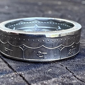 Nepal Ring | Nepali Coin Ring | 1 Rupee Steel Ring from Nepal | Gift from Nepal | Kathmandu Ring Band