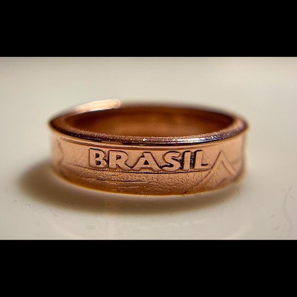 Brazil (Brasil) Coin Ring | Brazilian Currency Ring | Brasil Jewelry | Hand Made