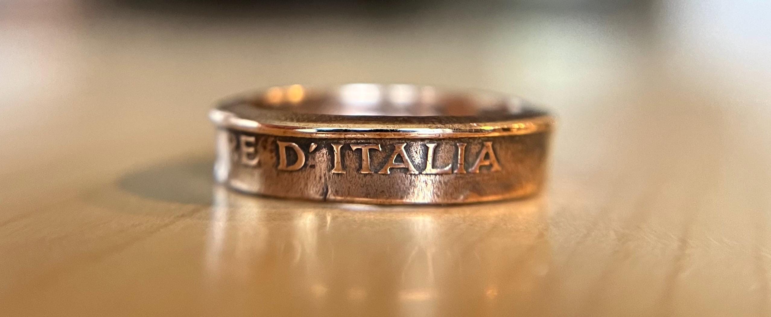 Italian Ring | Italy Handmade Coin Ring | Anello Moneta Italiana | Italian Jewelry | Rome Ring | Venice Ring | Tuscan Ring | Gift from Italy