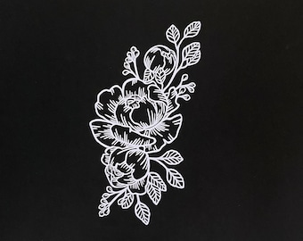 Peony Flower Vinyl Decal Sticker for Cars, Laptop Sticker, Window Decal, Cup Sticker, Car Decals for Women, Car Accessory Women