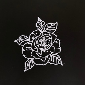 Rose Vinyl Decal Sticker for Cars, Trucks, Windows, Bumper Sticker, Tumblers and Cups, Car Decals for Women, Car Accessory for Women