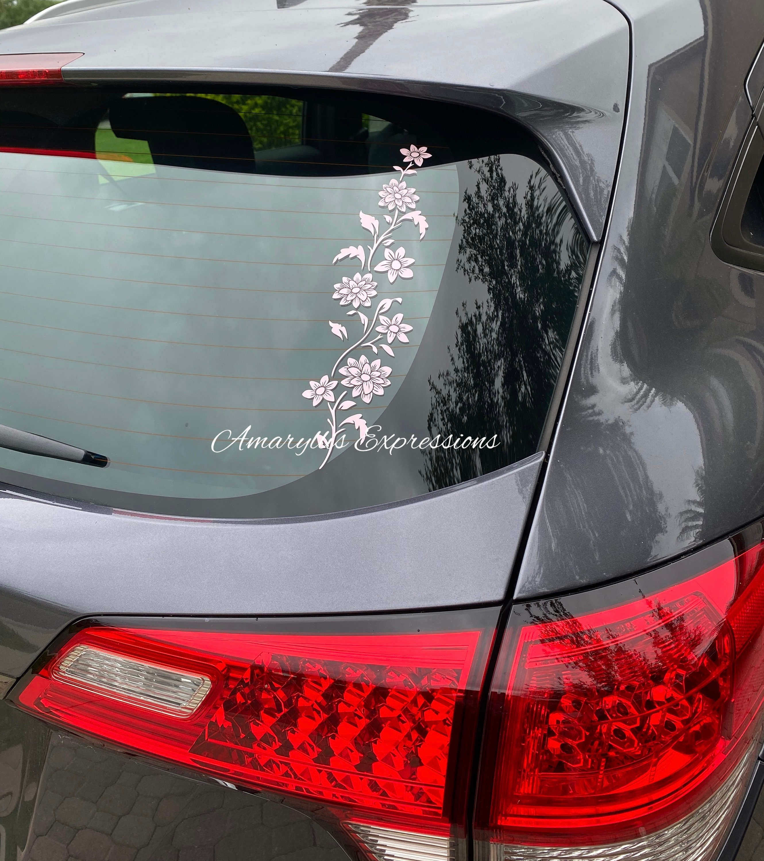 Pair of Flower Vine Vinyl Decal Stickers for Cars Trucks Etsy