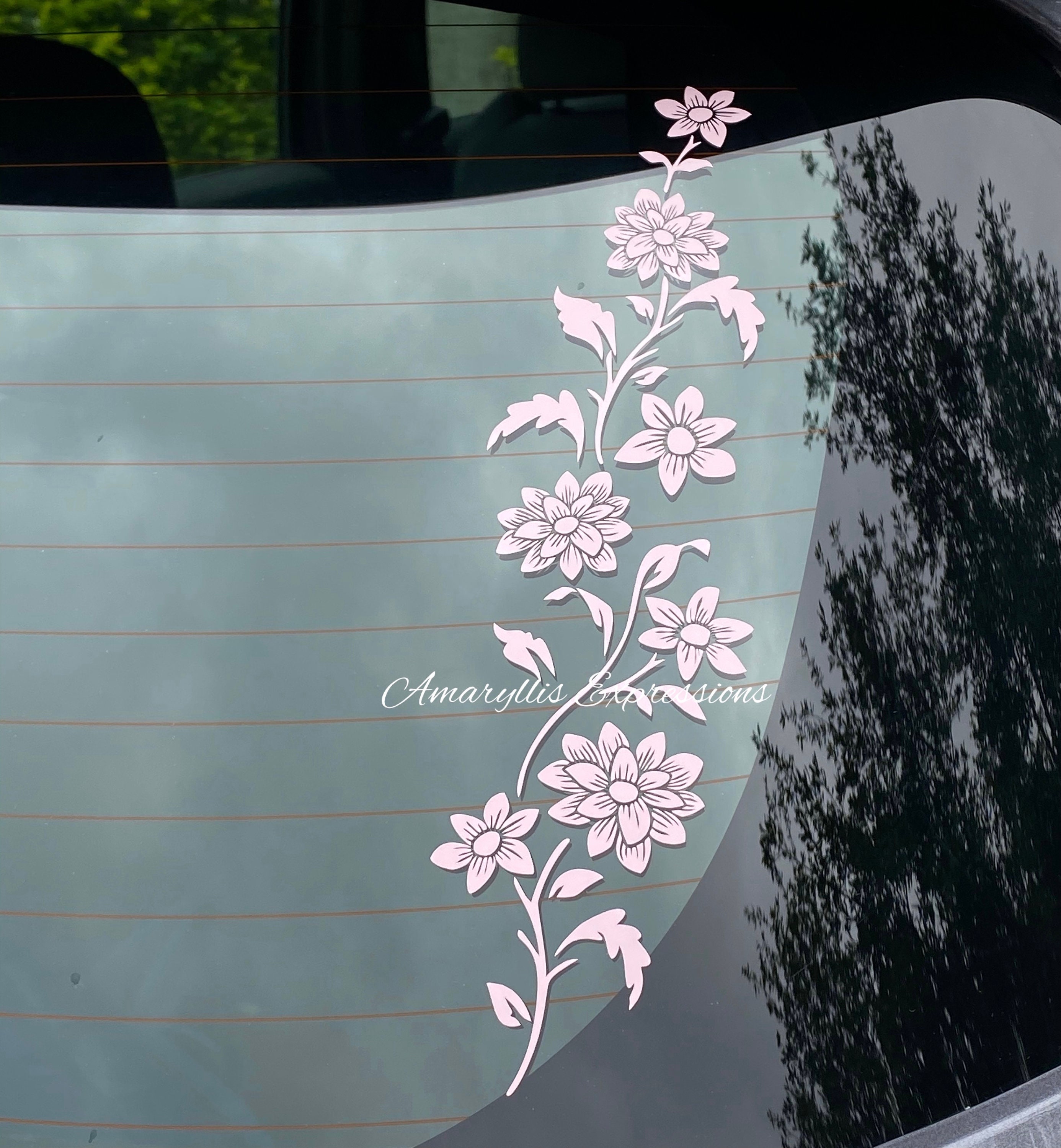 Pair of Flower Vine Vinyl Decal Stickers for Cars Trucks Etsy