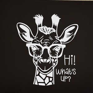 Funny Giraffe Vinyl Decal Sticker for Car Window, Car Decals for Women, Gift for Giraffe Lovers,  Car Accessory for Women, Animal Sticker
