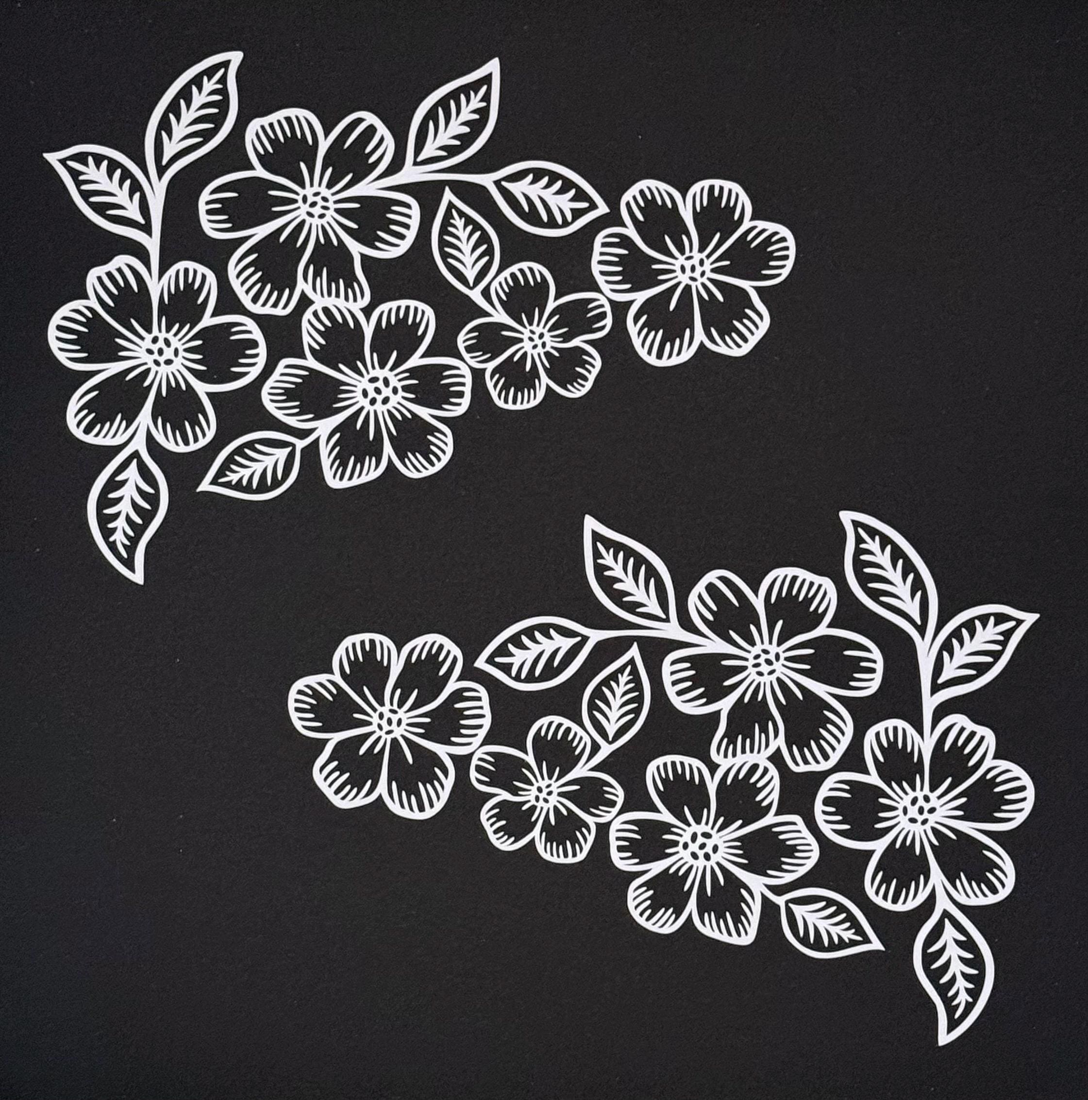 Floral Corner Vinyl Decal Sticker: Car Window Decor - Set of 2 - Etsy