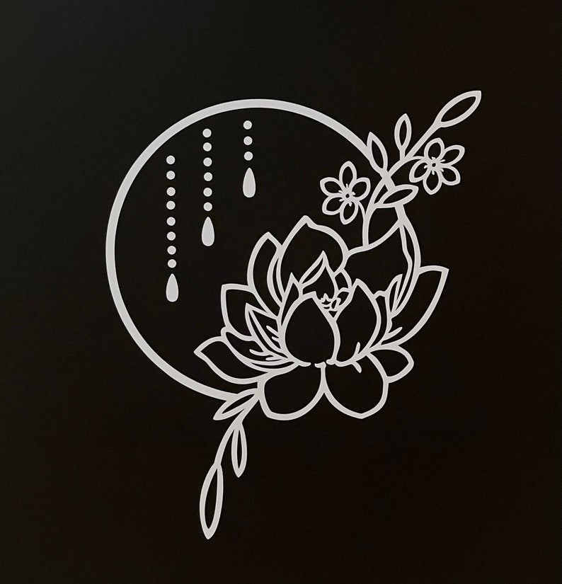 Lotus Flower Decal Sticker Car Decals for Women Spiritual Etsy