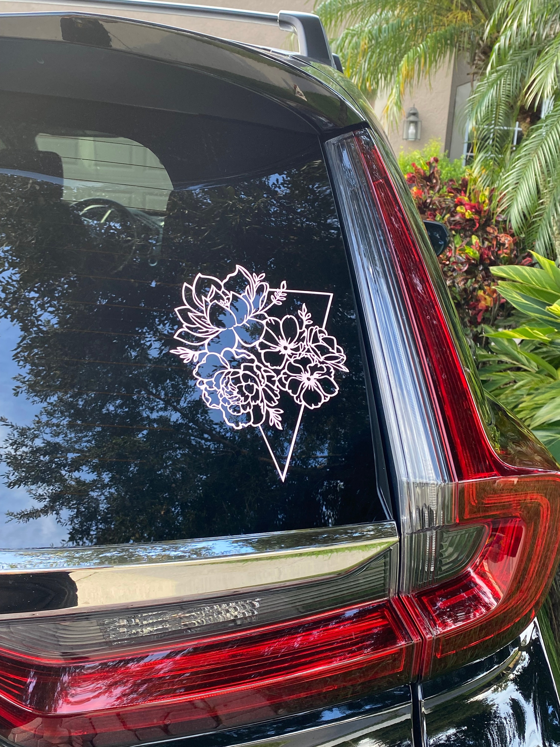 Flower Vinyl Decal Sticker for Cars, Trucks, Windows, Flower Car Decal ...