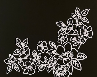 Flower Vinyl Decal Sticker For Cars, Trucks, SUVs, Laptop, Window, Furniture, Car Accessories For Women, Bumper Sticker, Window Decoration
