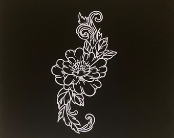 Flower Decal for Cars, Laptop Sticker, Windows Decoration, Pretty Flower Car Decal for Women, Girly Car Accessories, Bumper Sticker, Bicycle
