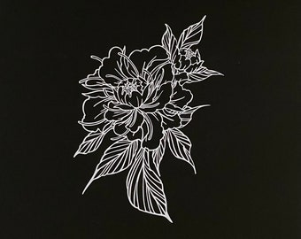 Flower Decal for Cars, Window Sticker, Pretty Flower Car Decal for Women, Car Accessory for Women, Girly Bumper Sticker, Laptop Sticker