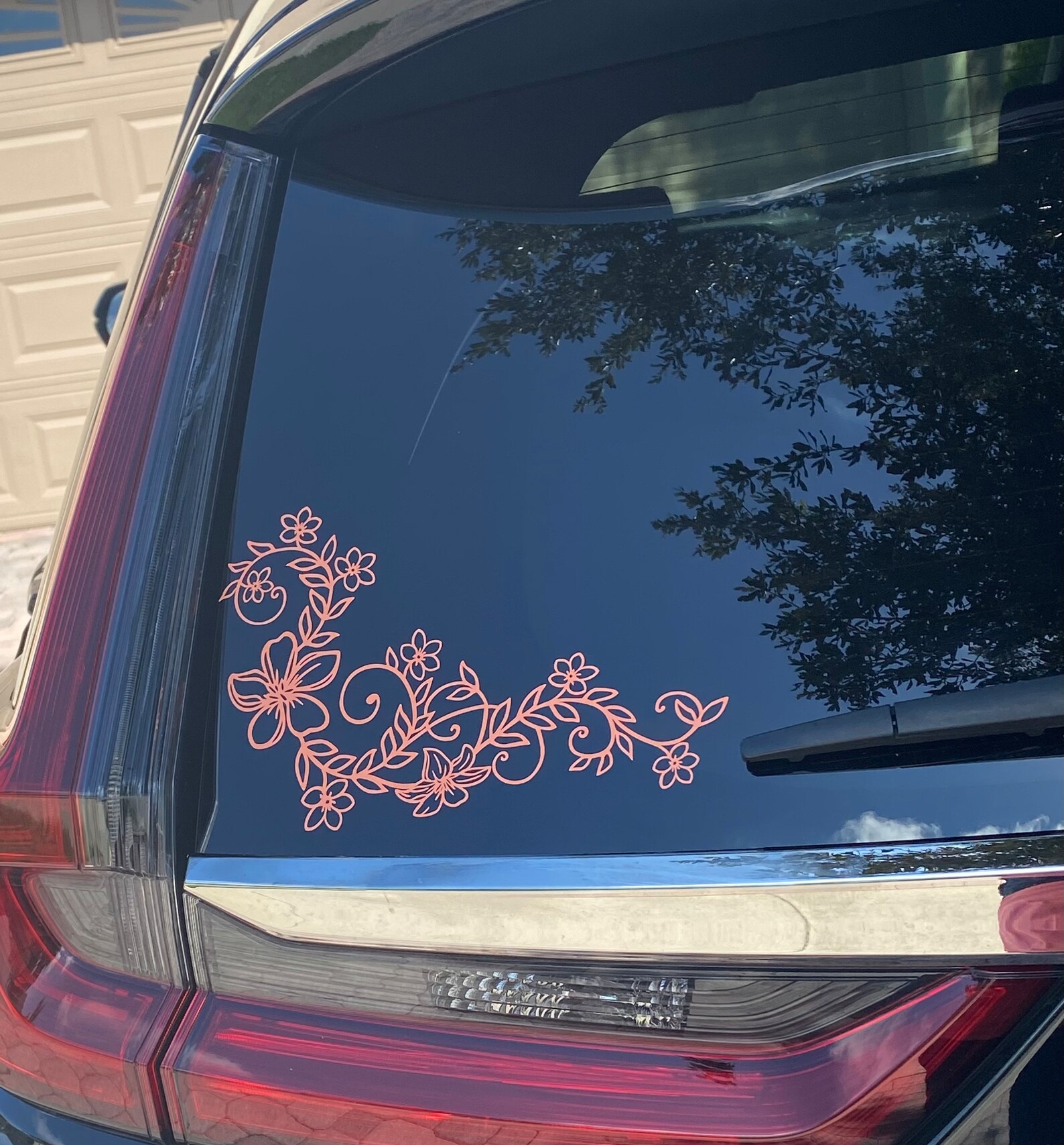 Flower Vine Vinyl Decal Sticker for Cars, Trucks, Windows, Laptops, Car ...