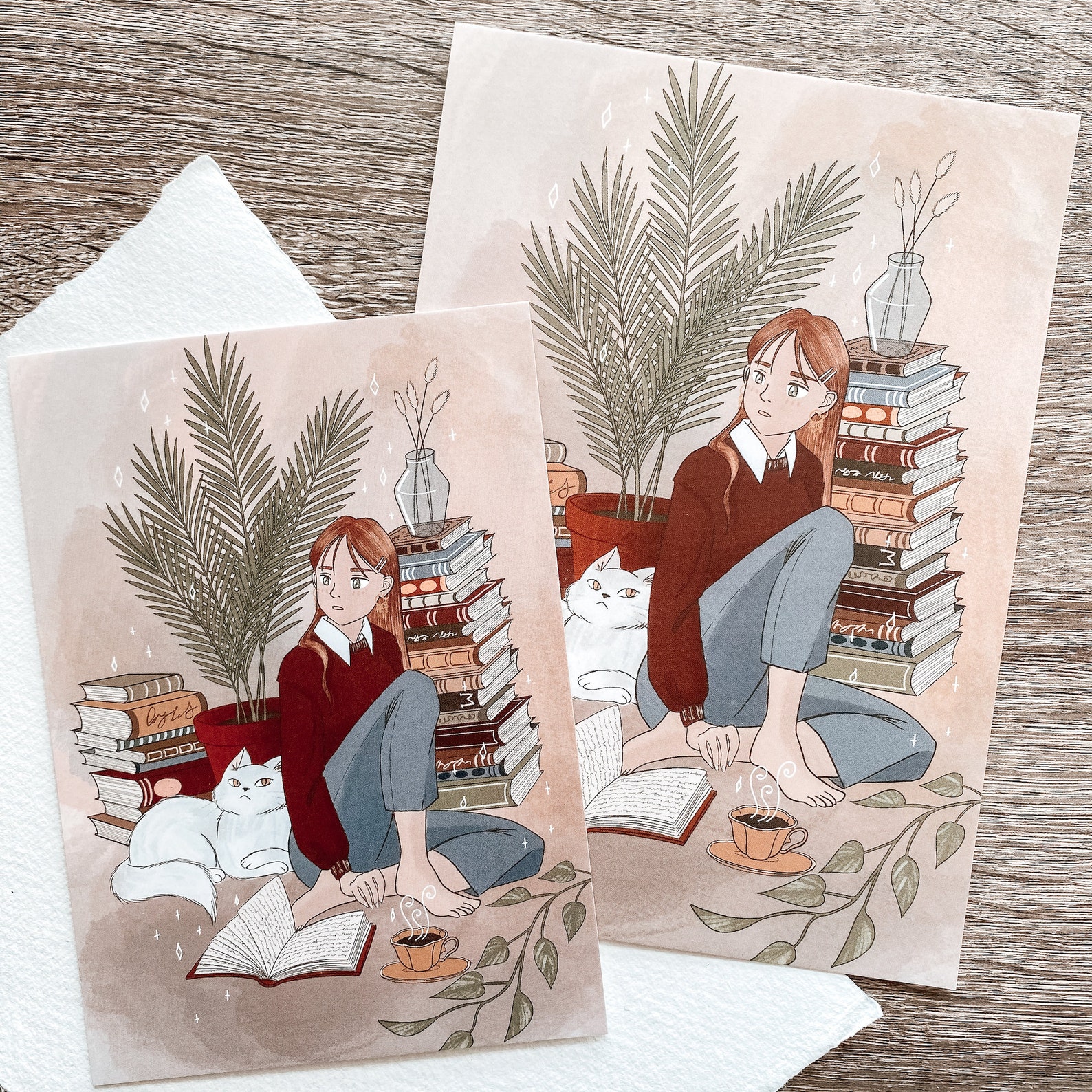 Light Academia art print // by Mochibujo Etsy