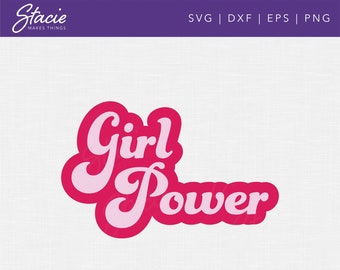 Retro Girl Power SVG, Feminist Clipart (Digital Download)
