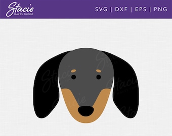 Dachshund SVG, Dachshund Face Svg, Animal SVG, Weiner Dog Svg, Doxie SVG, Dog Svg, Dachshund clipart, Illustration, Cricut svg dxf png eps