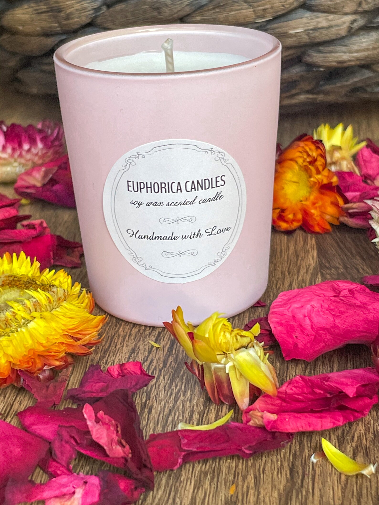 Pink Calming Candle Relaxing candle Pink Candle gift for Etsy