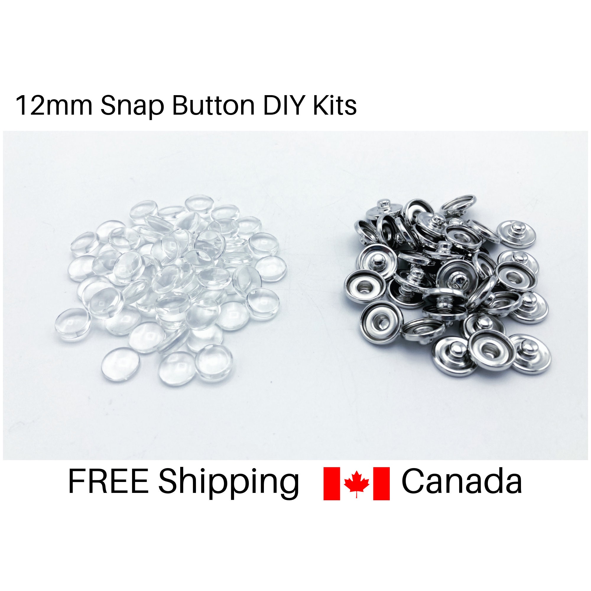 Craftmemore - 20 Sets 10.5mm Transparent Pearl Snaps Fasteners For Western  Shirt Clothes Popper Studs (transparent)