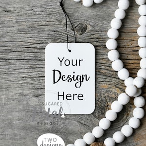 2 Designs | Mockup Air Freshener with and without String | Digital Download JPG & PNG White Felt Air Freshener Sublimation Template Mock up