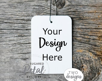 2 Designs | Mockup Air Freshener with and without String | Digital Download JPG & PNG White Felt Air Freshener Sublimation Template Mock up