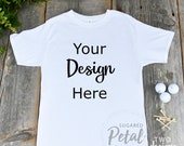 2 Designs Golf Themed White Shirt Mockup Digital download JPG Sublimation Golf Balls with and w o Beer Barn Wood Father 39 s Day Mockup