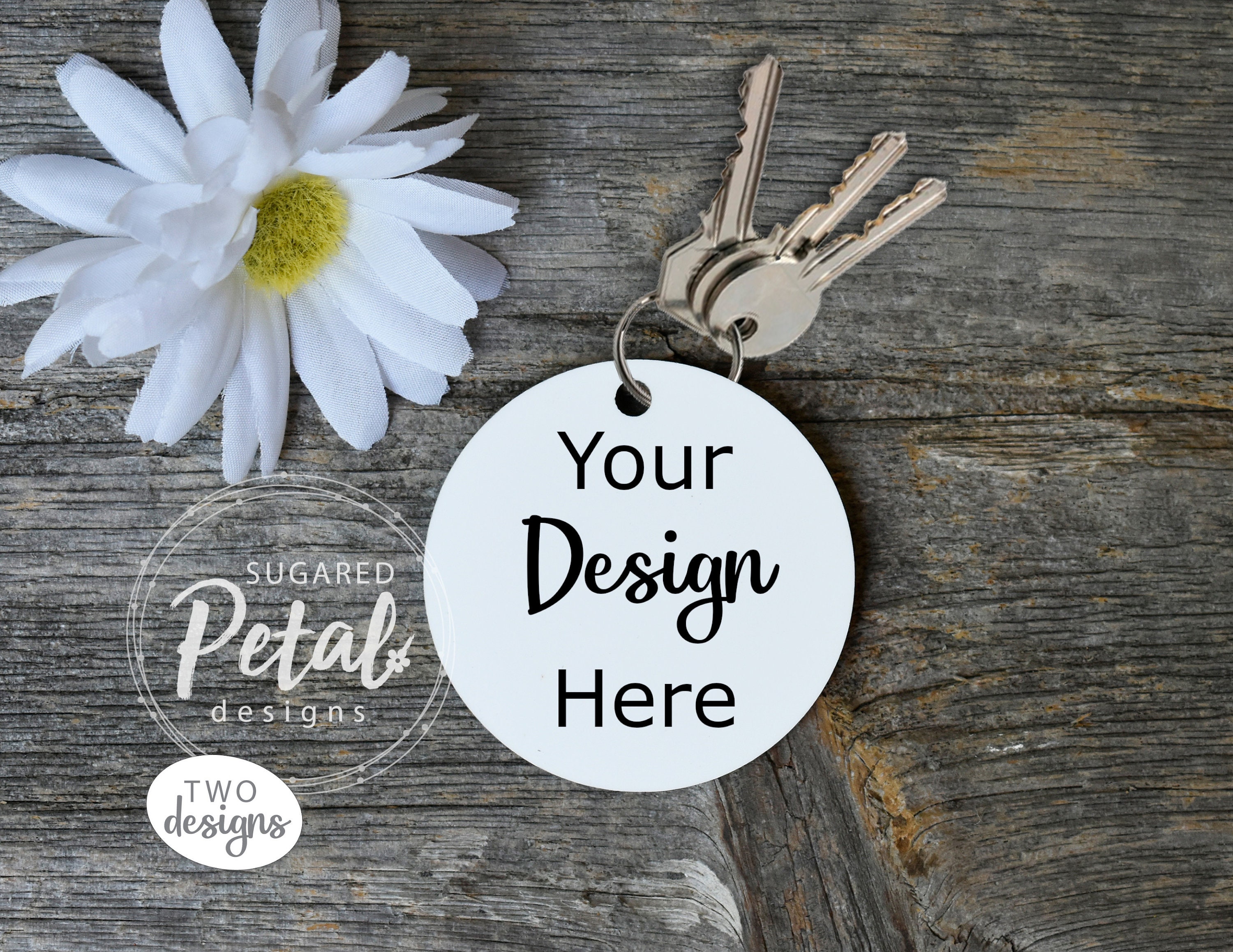 Keychain With Keys 2 Designs | Round Keychain With Keys Mockup | Digital Download JPG and ...