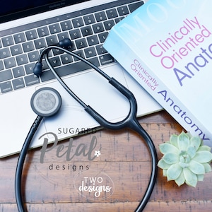 2 designer | Bakgrundsbildmockup | Läkarstudent, sjuksköterska, läkare, sjukhus | Digital nedladdning av JPG-mockupmall, platt lay eller upprätt