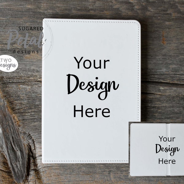 2 Designs | Mockup Journal Book Cover and Full Open Layout | Digital Download JPG & PNG | Easy to Use PNG | Sublimation Template Mock up