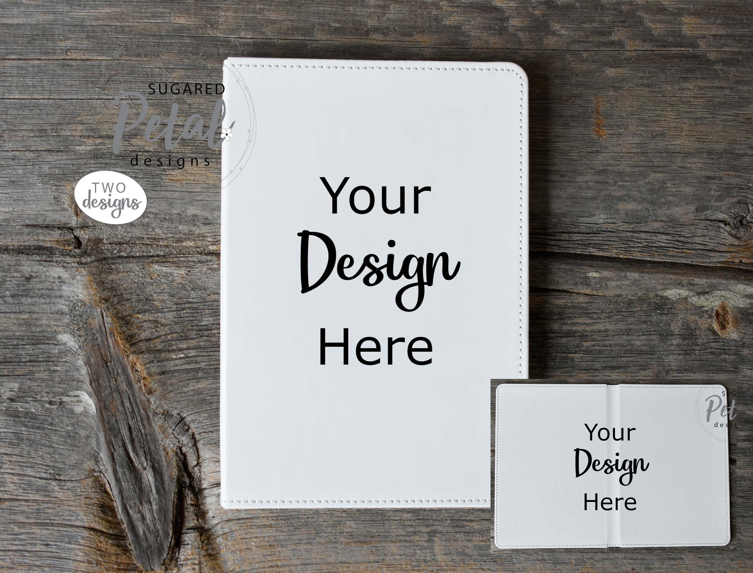 2 Designs | Mockup Journal Book Cover and Full Open Layout | Digital ...
