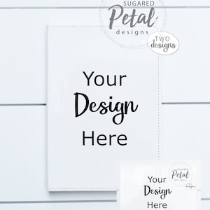 May include: Two white blank canvases with the text "Your Design Here" on each. The canvases are on a white wood background. The top canvas is larger than the bottom canvas.