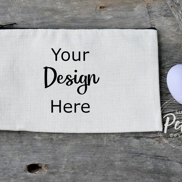 Mockup Linen Makeup Bag Easter | Digital Download JPG & PNG Easter All Purpose Bag Make up Pouch Pencil Bag Sublimation Template Mock up