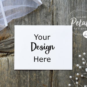 2 Designs | Mockup Weiße Briefumschlag Front & Rückseite Layout Digital Download JPG PNG Foto Add Your Own Design Adressstempel Hochzeit Braut