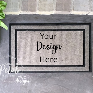 2 DESIGNS | Doormat Mockup | Welcome Mat | Traffic Master | Racetrack Doormat | Flat Lay | Instant Digital Download JPG | Flowers Entryway