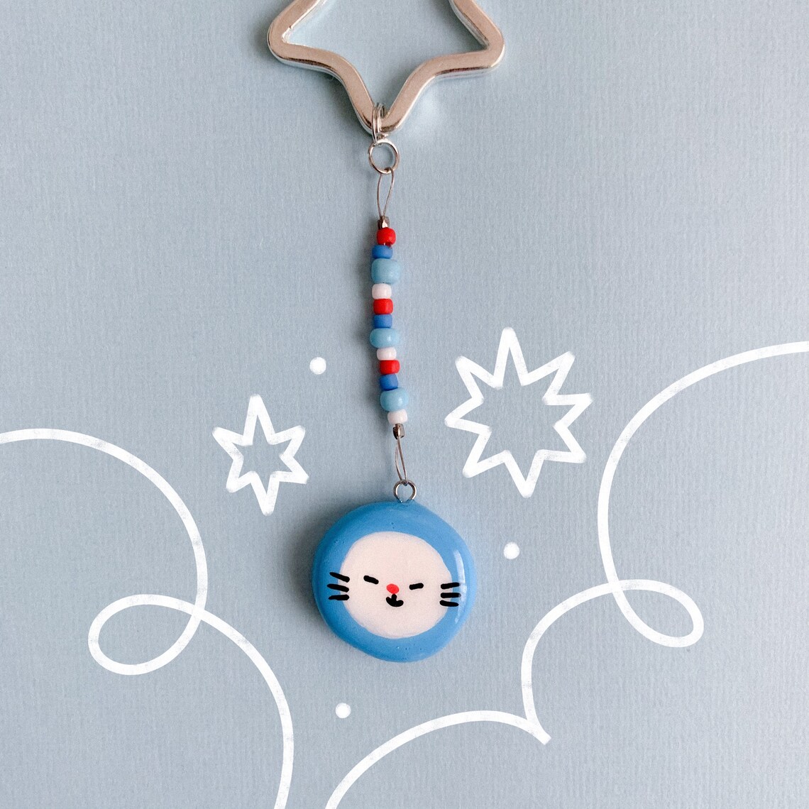 Lindos llaveros de cuentas de arcilla hechos a mano por Etsy