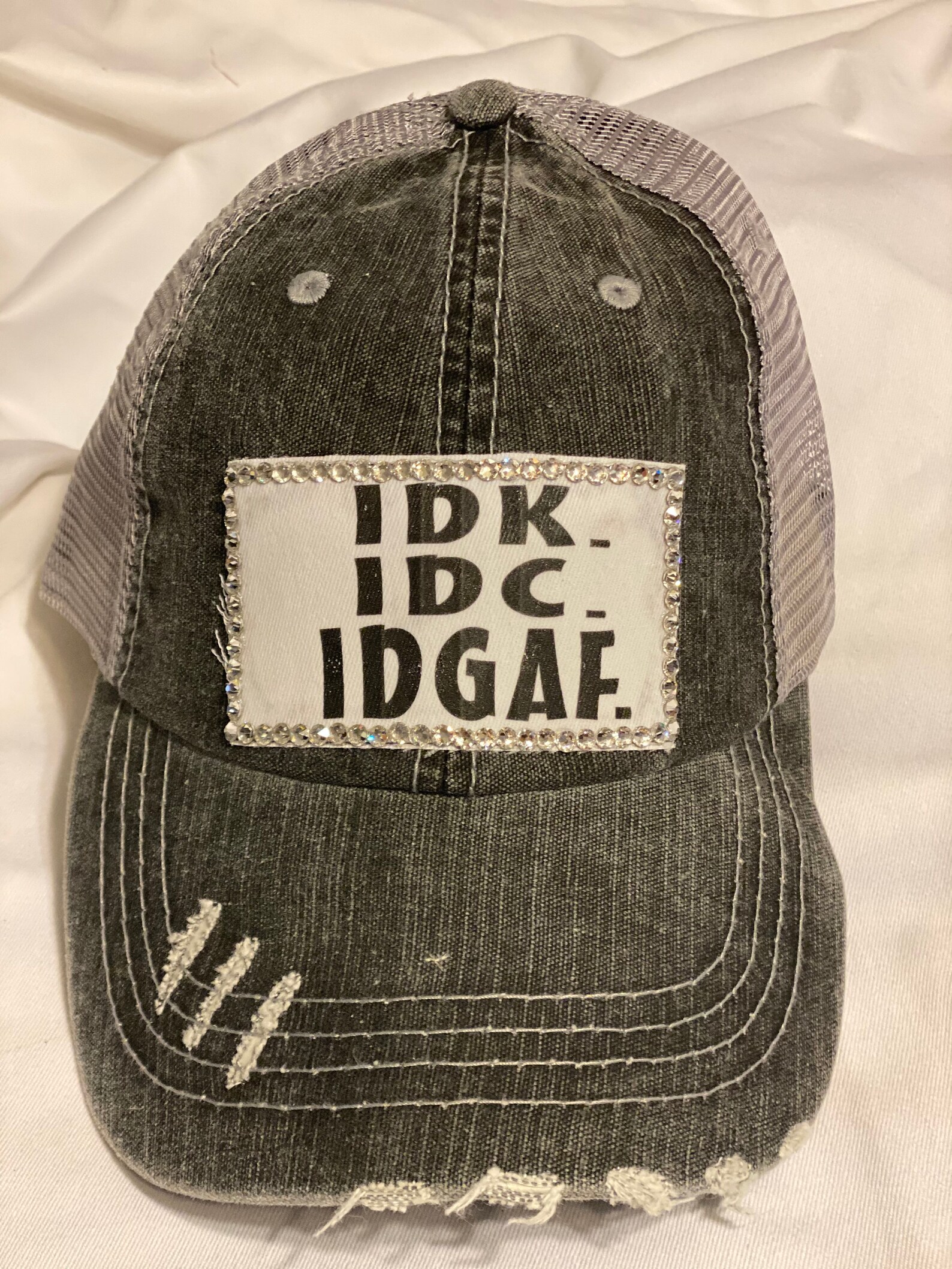IDK IDC IDGAF Hat | Etsy