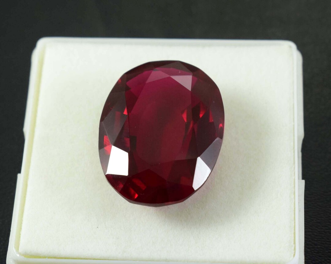66 Cts AA++ Natural Red Ruby Cut Gemstone Healing Gemstone Certified ...
