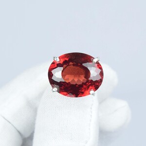 January Birthstone Ring · Garnet Ring · Oval Ring · 925 Sterling Silver · Faceted Red Stone Ring · Garnet Ring For Women Vintage Garnet Ring