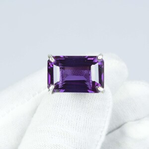 Alexandrite Emerald Ring Ring, Large Alexandrite Engagement Ring, Women Bold Color Change Alexandrite Ring, Solid 925 Silver, Gift her