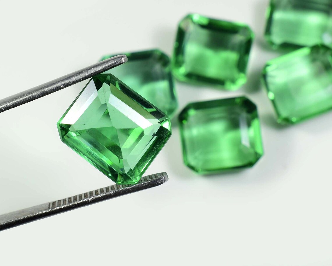 Emerald Cut Gemstone Wholesale Healing Crystal Cut Gemstone | Etsy