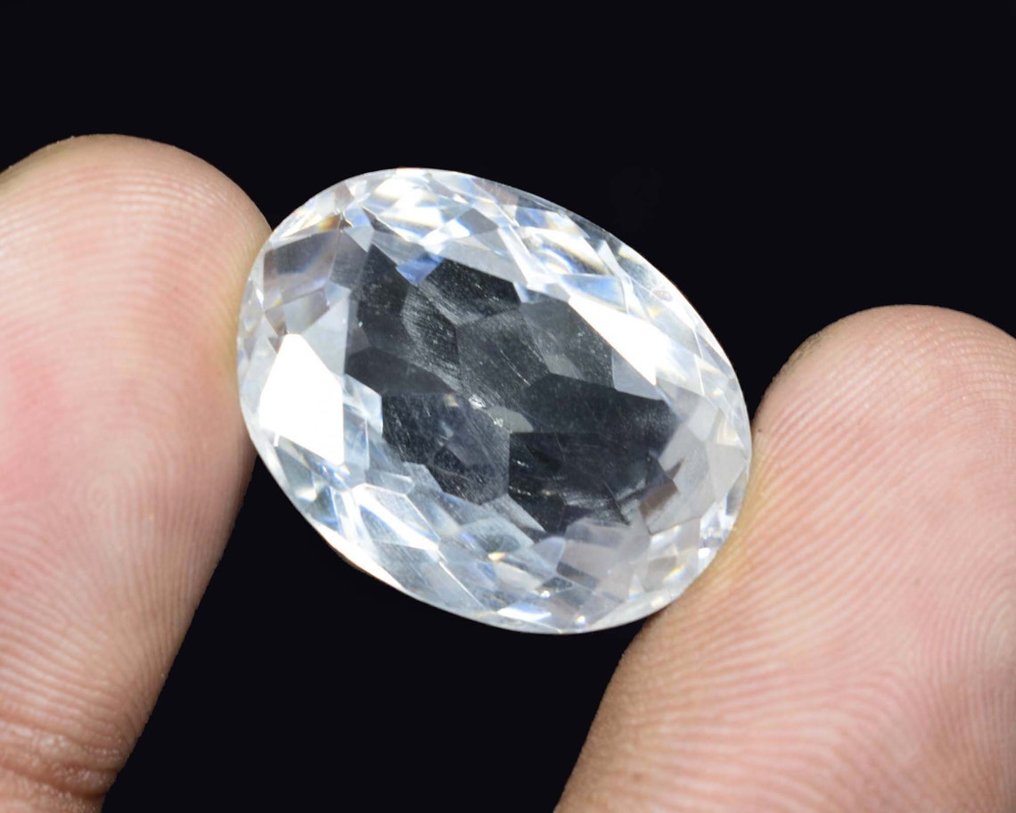 Natural White Zircon Healing Gemstone Certified Best Quality Etsy