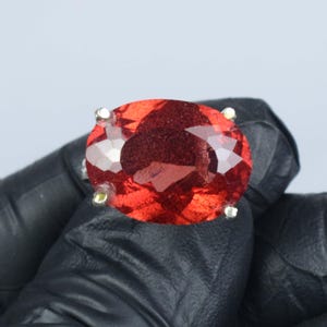 January Birthstone Ring · Garnet Ring · Oval Ring · 925 Sterling Silver · Faceted Red Stone Ring · Garnet Ring For Women Vintage Garnet Ring