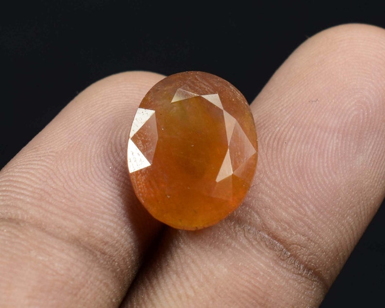 Natural Fanta Sapphire Cut Gemstone Certified Ceylon Yellow Sapphire Healing Gemstone For Jewelry Making 15x12x07 mm 14 Cts
