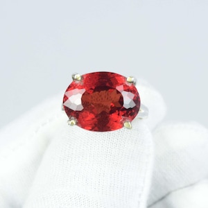 January Birthstone Ring · Garnet Ring · Oval Ring · 925 Sterling Silver · Faceted Red Stone Ring · Garnet Ring For Women Vintage Garnet Ring