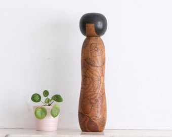 Exclusive Vintage Sosaku Kokeshi by Hideo Ishihara (1925-1999) | 28 cm