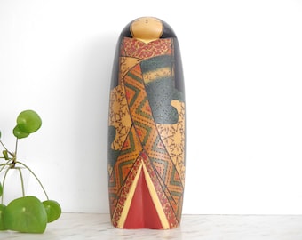 Exclusive Vintage Kokeshi by Inosuke Kobayashi (1931-unknown) | 35 cm