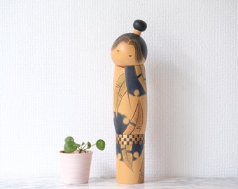 Exklusiver Vintage Gumma Kokeshi von Sansaku Sekiguchi (1925-2018) | 31 cm