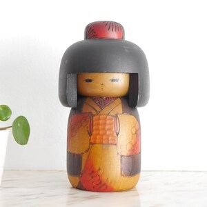 Vintage Gumma Kokeshi by Fumio Tomidokoro (1948-) | 17 cm