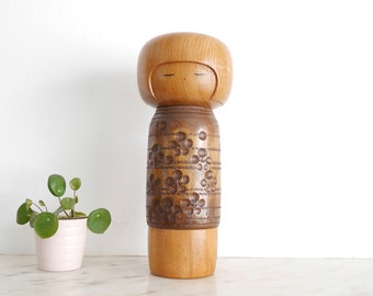Exclusive Vintage Creative Kokeshi by Takeda Masashi (1930-) | 27 cm