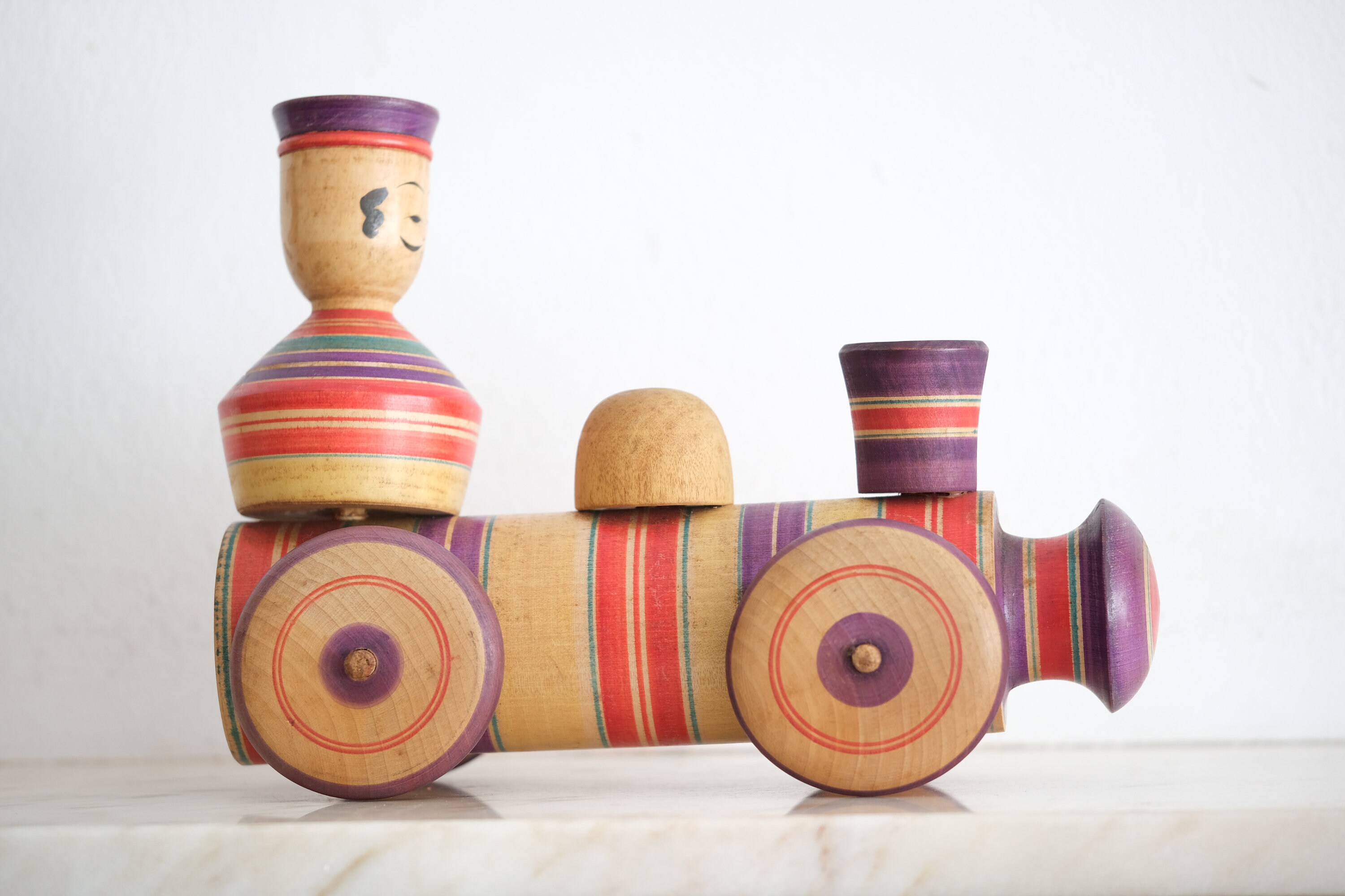Wooden Train Japanese Vintage Toy Kijigangu 16 Cm - Etsy