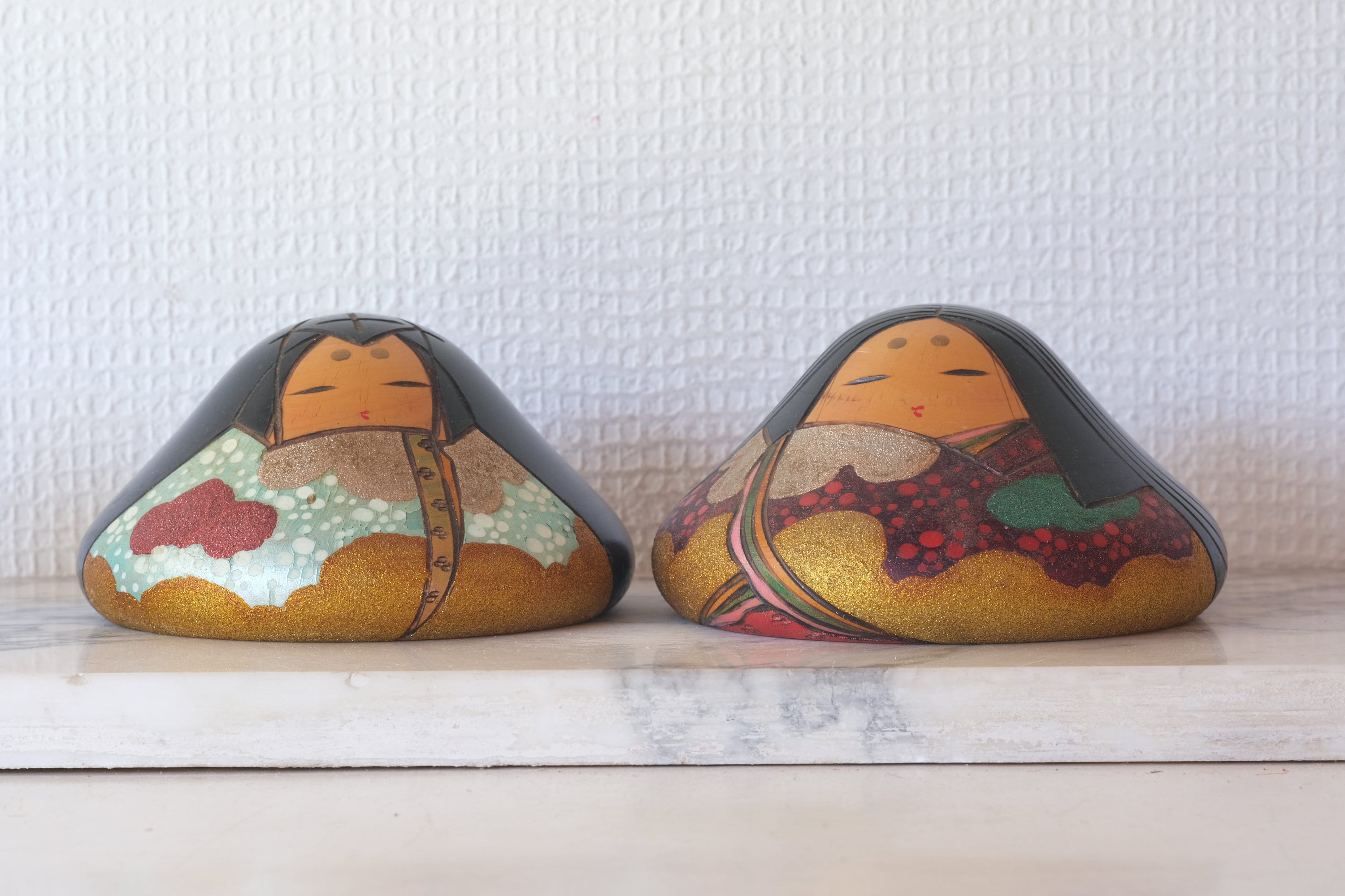 Exclusive Pair of Vintage Creative Kokeshi by Toshio