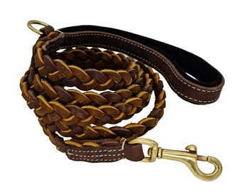 Fancy Bridle Leather Dog Lead Black Gold Guilt Fittings & Studs small medium Fancy Bridle Leather Dog Lead Black Gold Guilt Fittings & Studs small medium