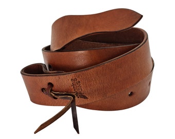 BlazingPaws Premium Harneto Leather 6 Ft Latigo Cinch Saddle Strap with or without Holes in Hand Died Top Grain Heavyweight Leather